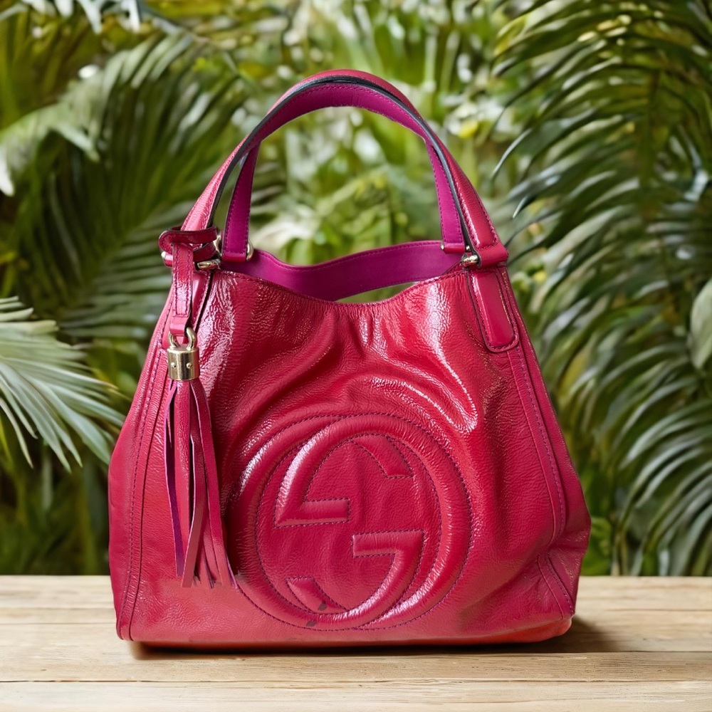 ✨SOLD SOLD SOLD ✨GUCCI SOHO PATENT LEATHER ❤️💕 - Picture 3 of 10